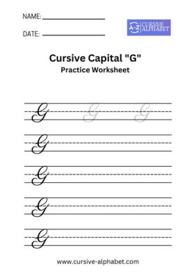 how do you do a capital G in cursive